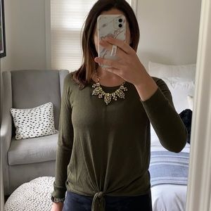 Dark green wool Madewell sweater, M
